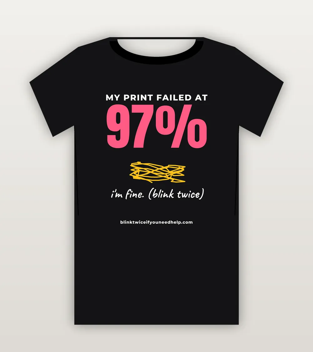 Print Failed Tee mockup